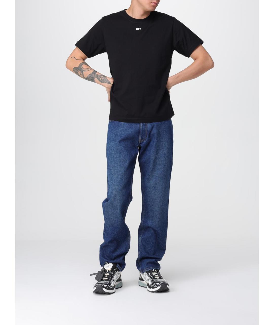 OFF-WHITE Синие прямые джинсы, фото 2