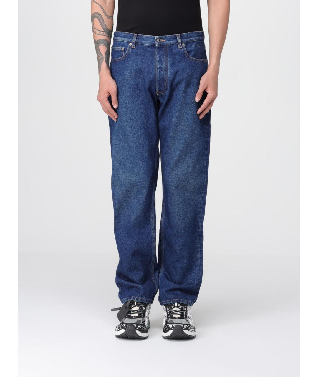 OFF-WHITE Синие прямые джинсы, фото 6