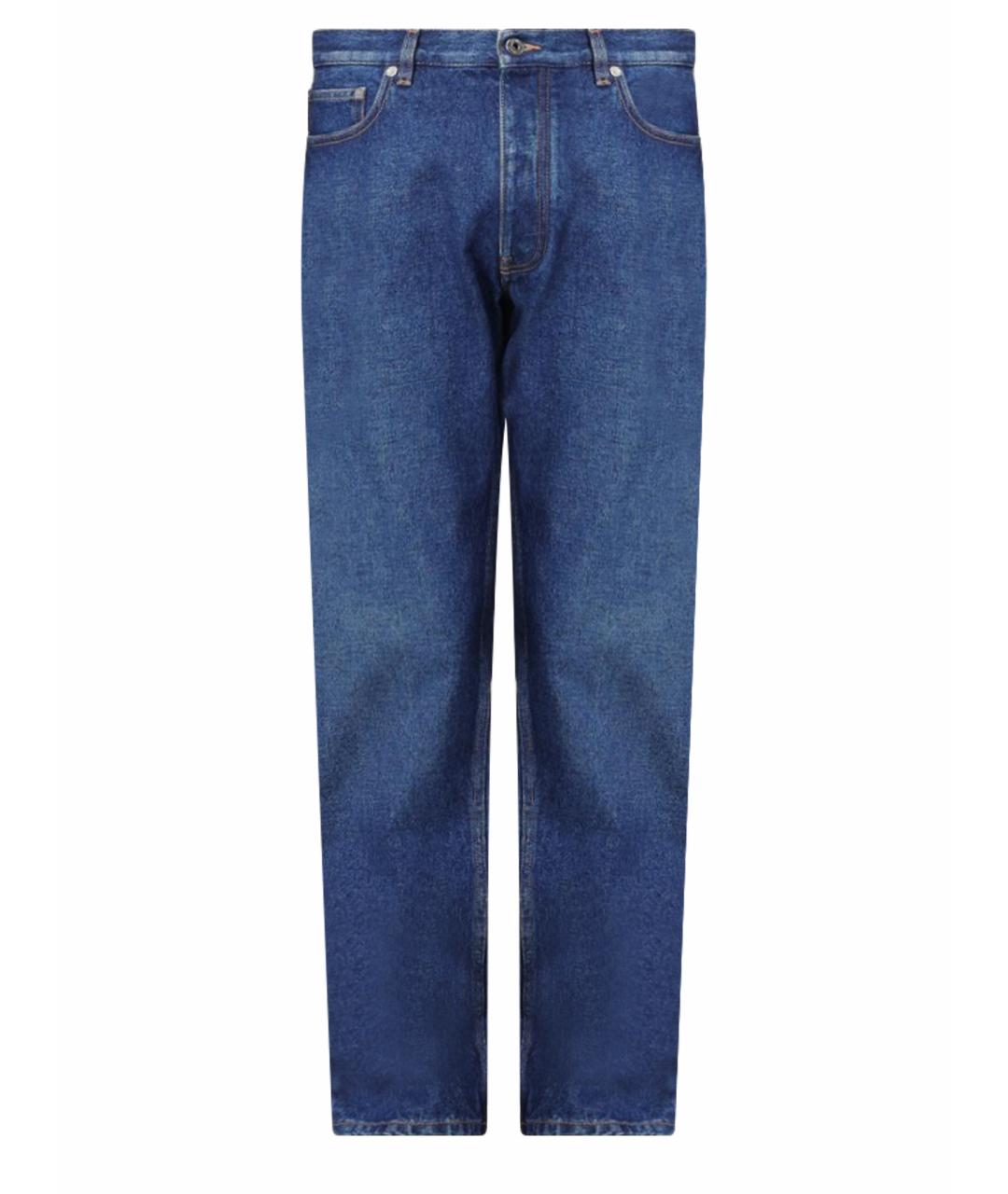 OFF-WHITE Синие прямые джинсы, фото 1