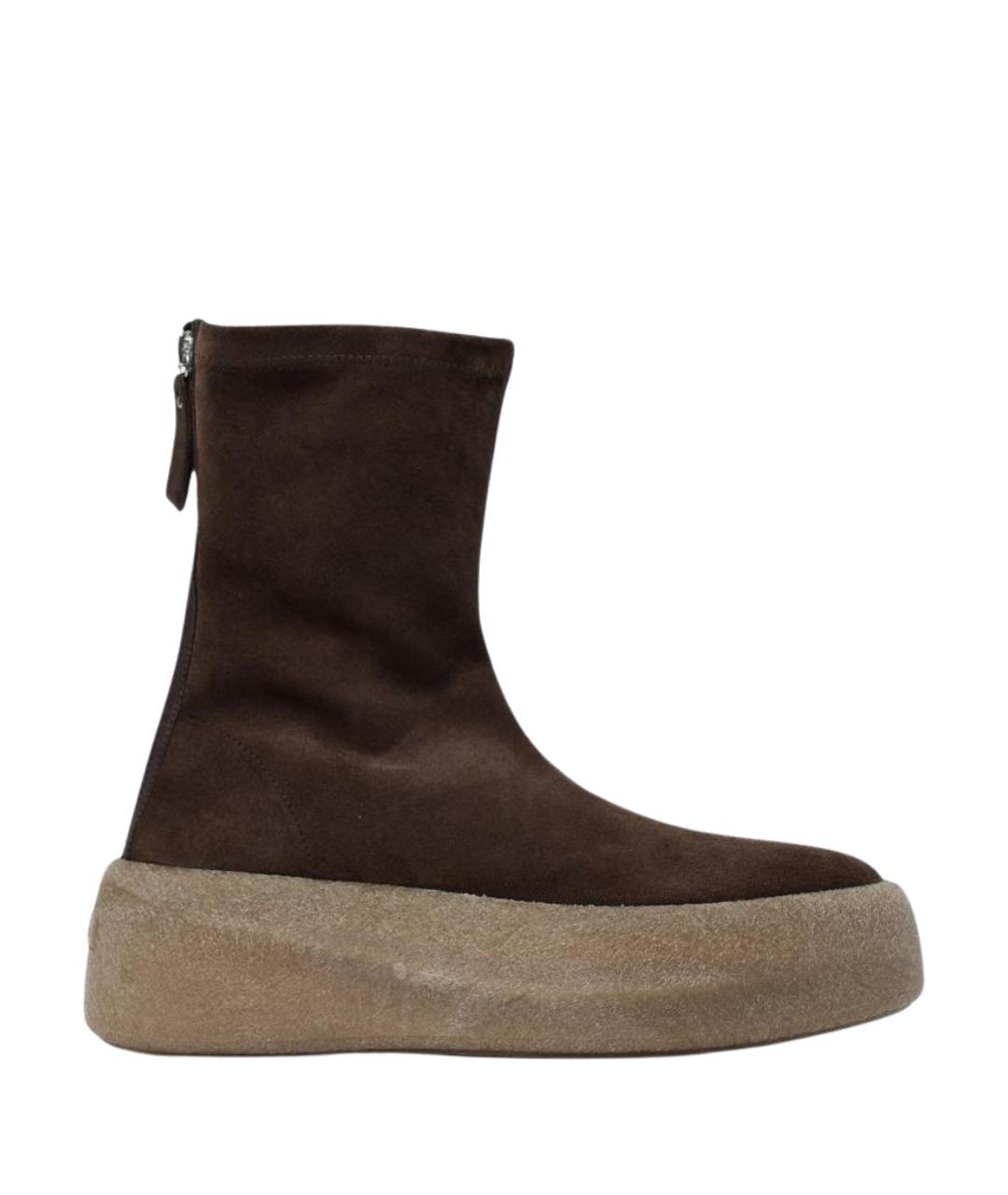 VIC MATIE Коричневые замшевые полусапоги, фото 1