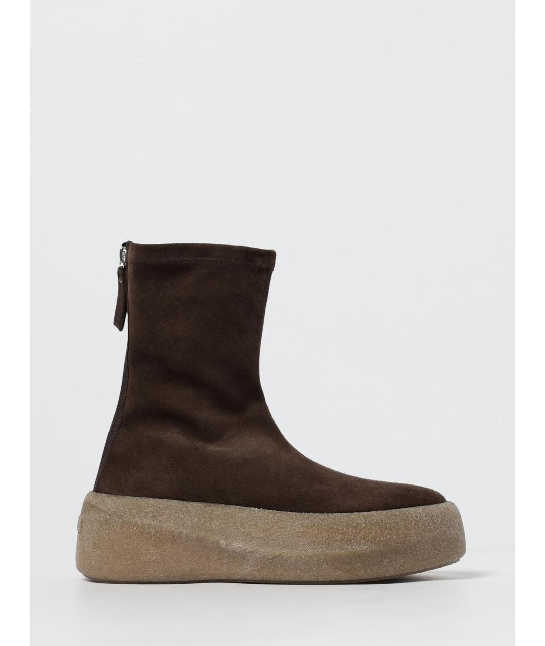 VIC MATIE Коричневые замшевые полусапоги, фото 4