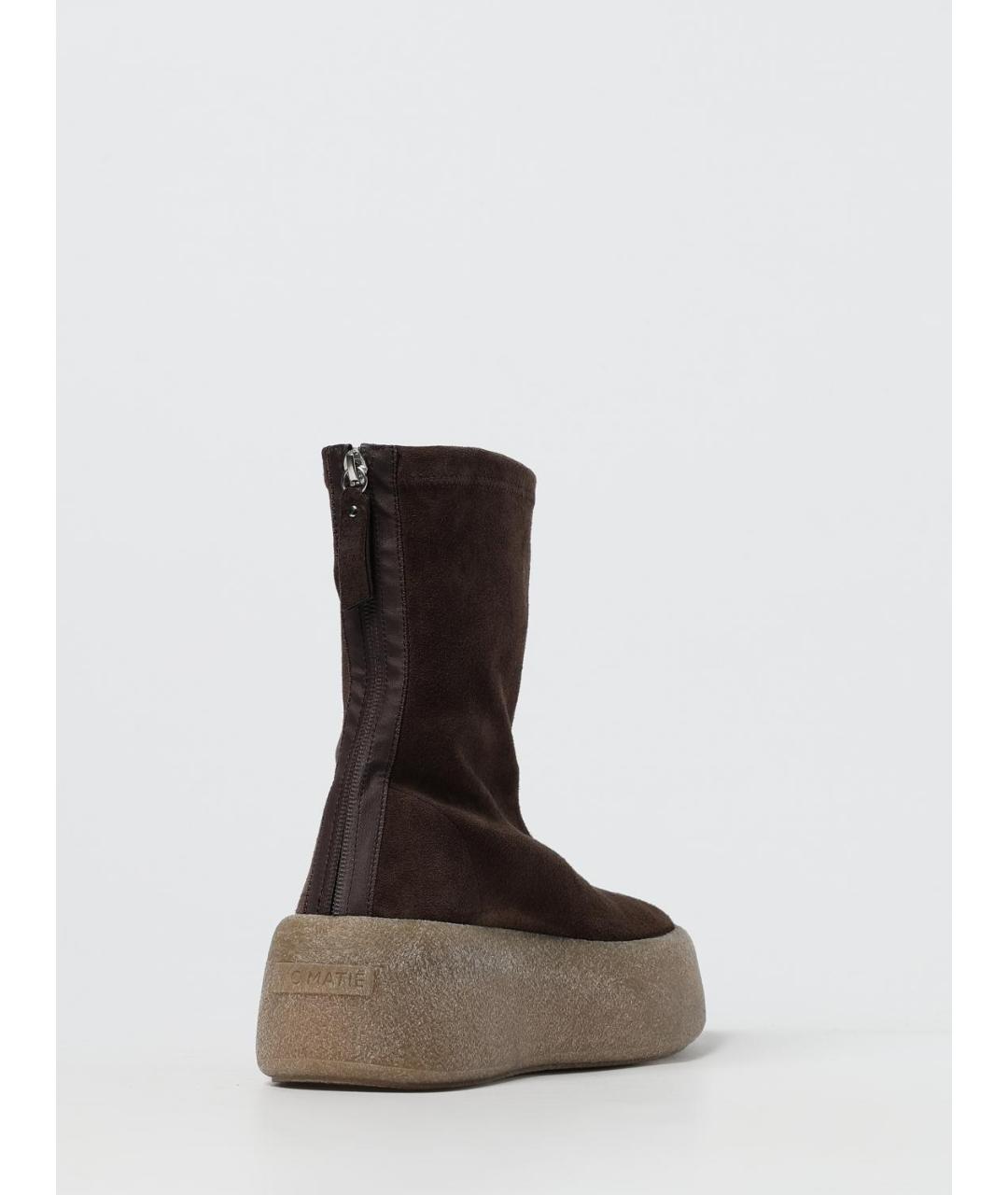 VIC MATIE Коричневые замшевые полусапоги, фото 3