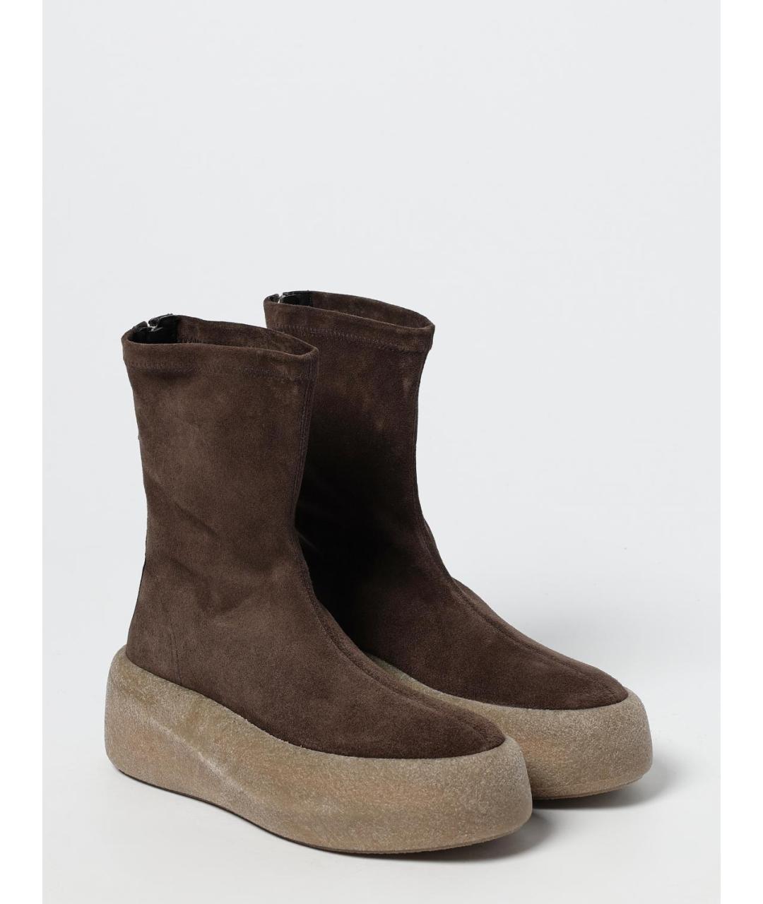 VIC MATIE Коричневые замшевые полусапоги, фото 2