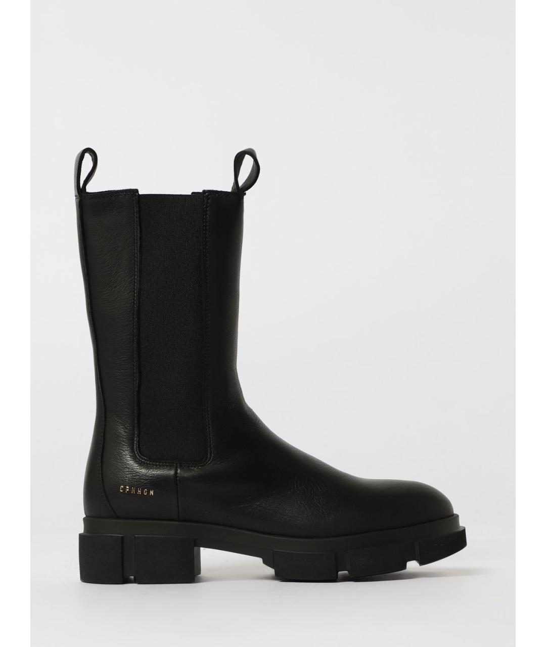 COPENHAGEN Черные кожаные полусапоги, фото 4