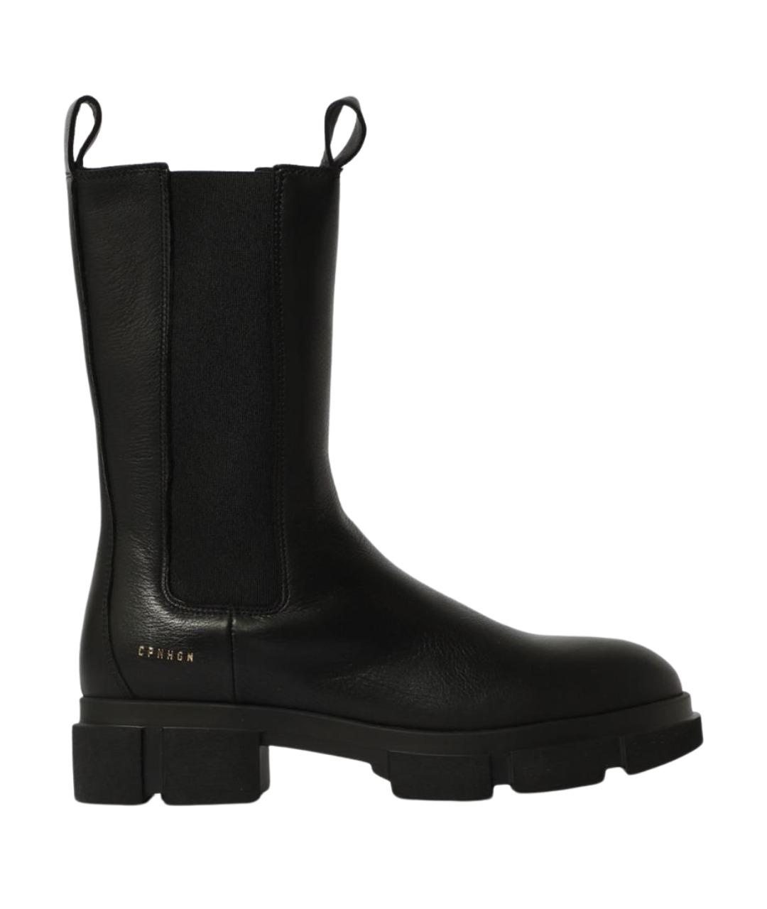 COPENHAGEN Черные кожаные полусапоги, фото 1