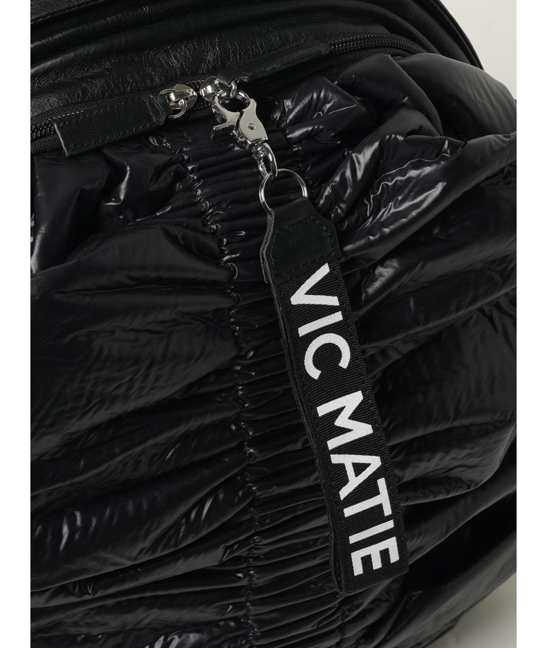 VIC MATIE Черный кожаный рюкзак, фото 3