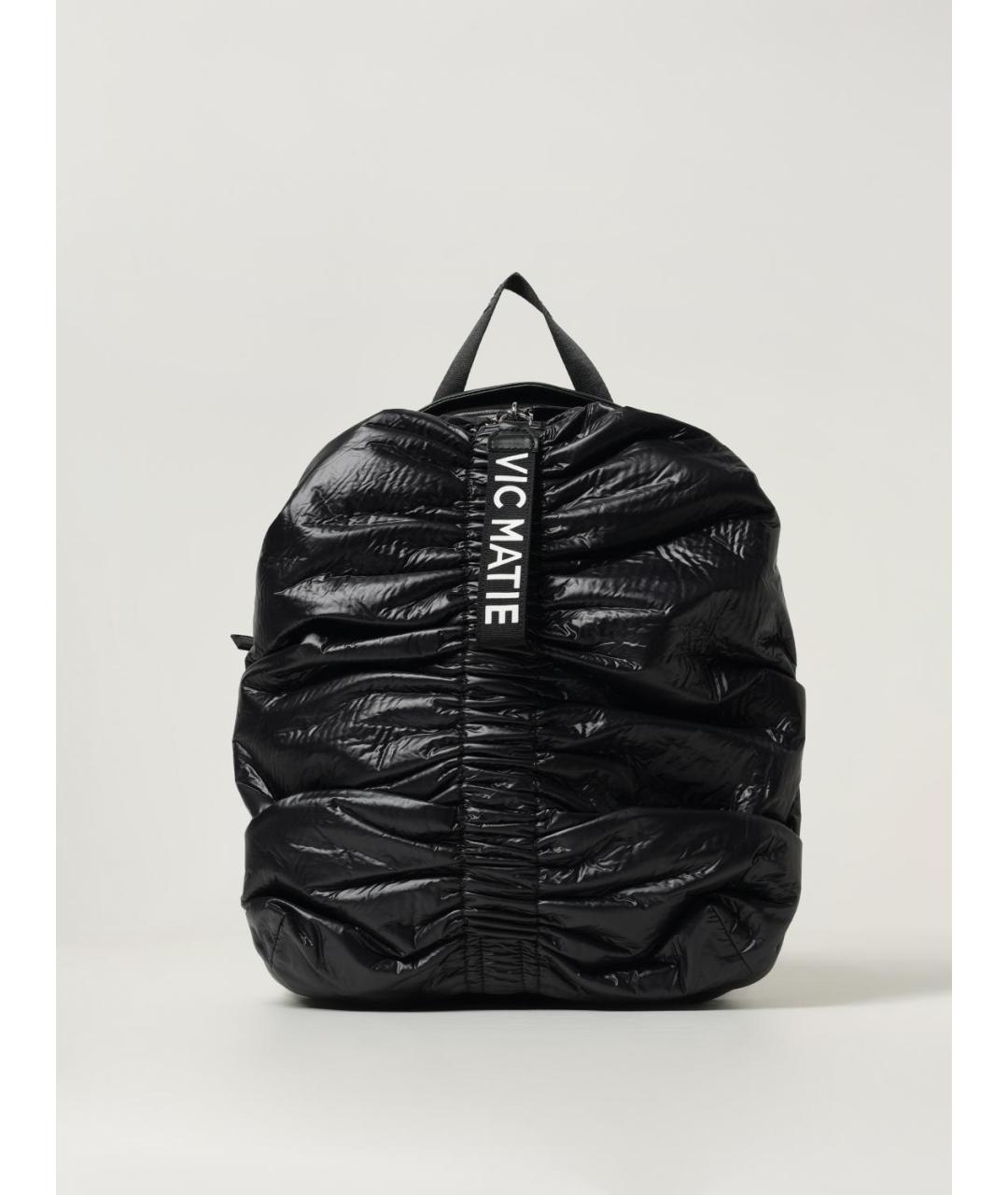 VIC MATIE Черный кожаный рюкзак, фото 5