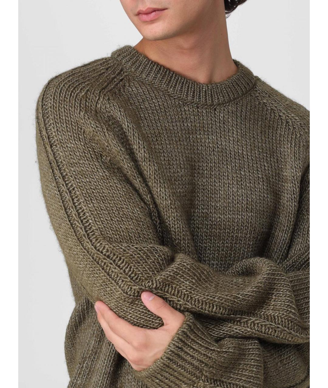OUR LEGACY Хаки шерстяной джемпер / свитер, фото 5