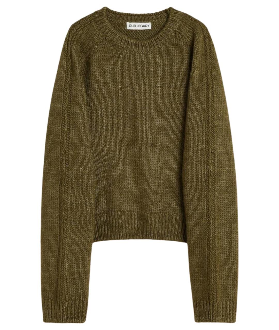 OUR LEGACY Хаки шерстяной джемпер / свитер, фото 1