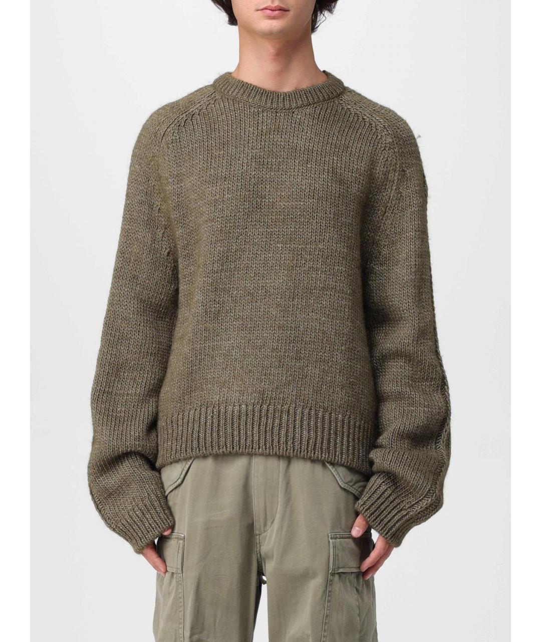 OUR LEGACY Хаки шерстяной джемпер / свитер, фото 2