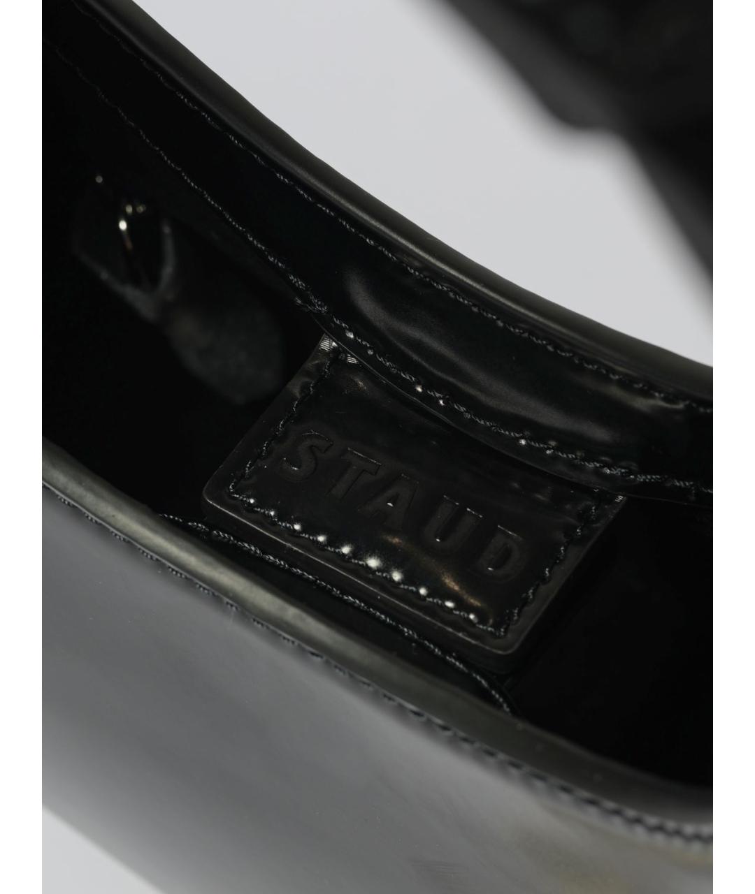 STAUD Черная кожаная сумка через плечо, фото 3