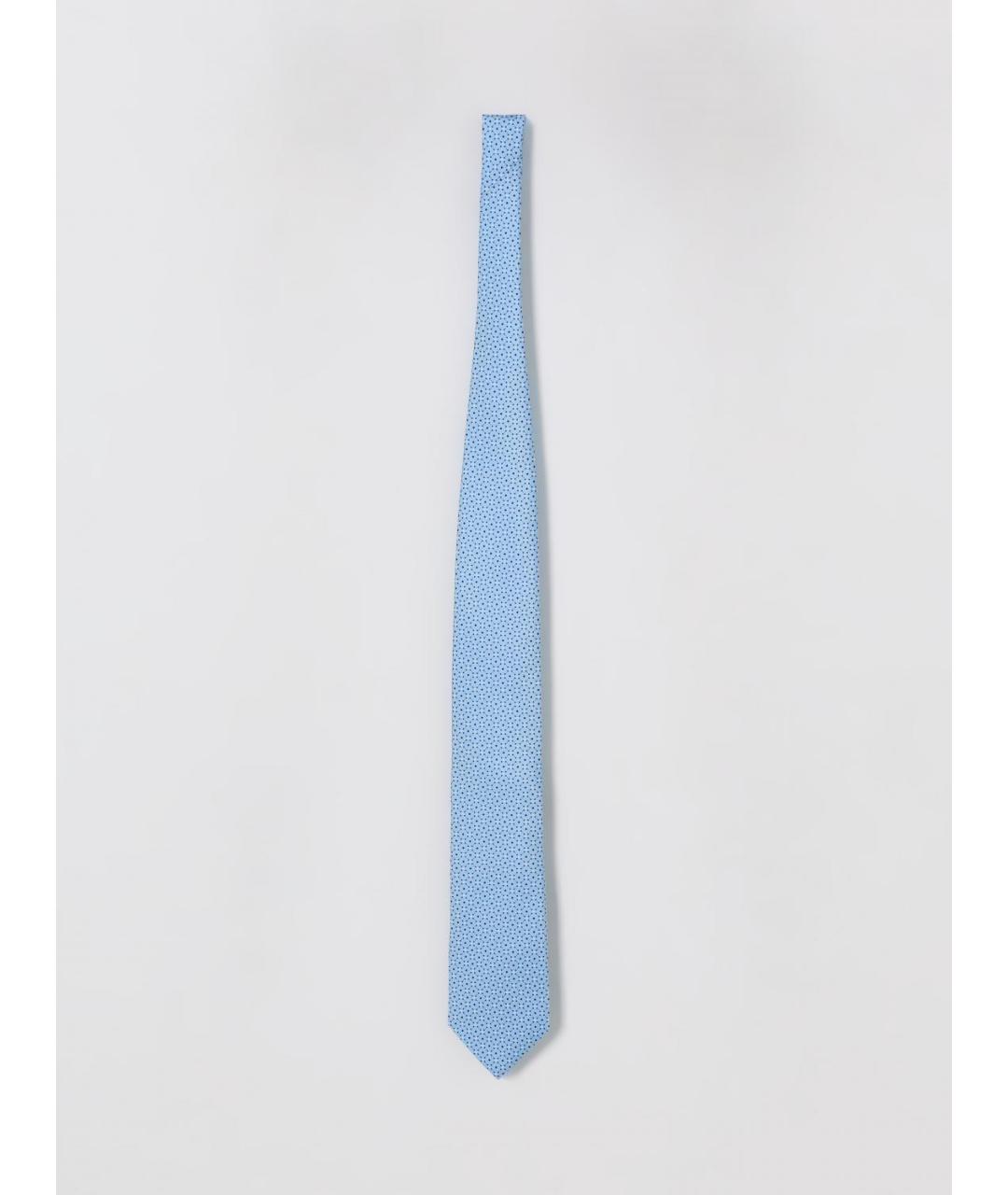 ZEGNA Голубой шелковый галстук, фото 3