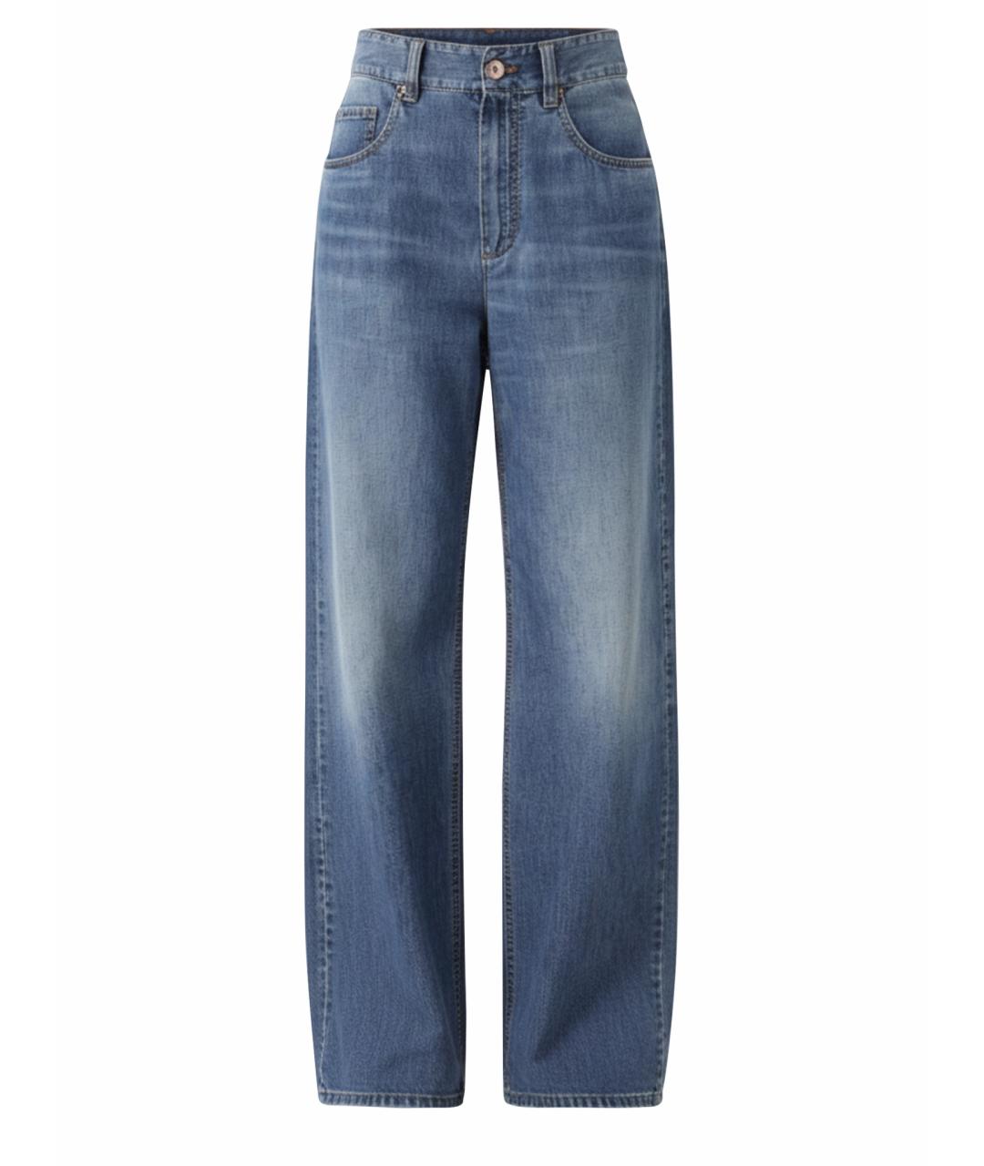 BRUNELLO CUCINELLI Синие прямые джинсы, фото 1