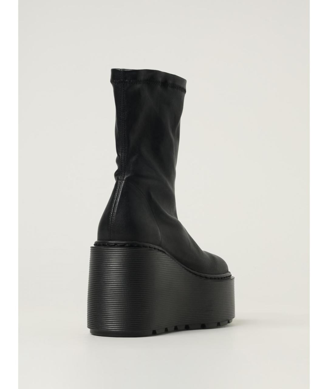 VIC MATIE Черные кожаные полусапоги, фото 3