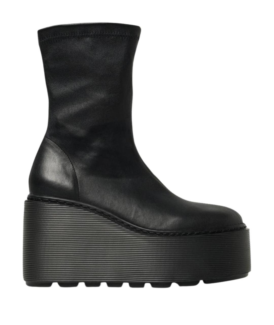 VIC MATIE Черные кожаные полусапоги, фото 1