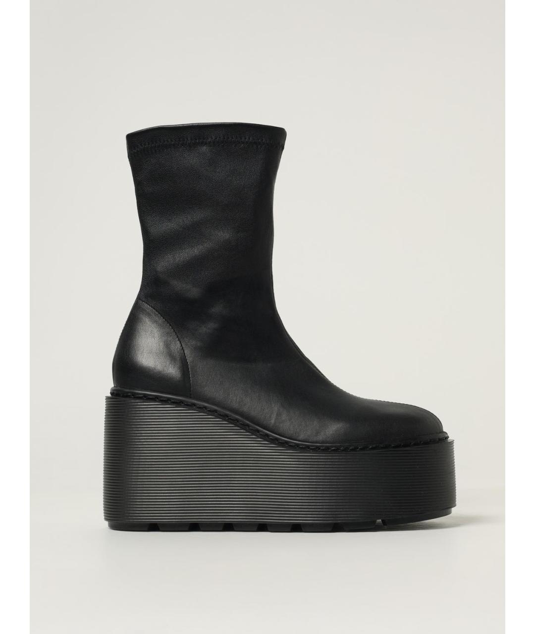 VIC MATIE Черные кожаные полусапоги, фото 5