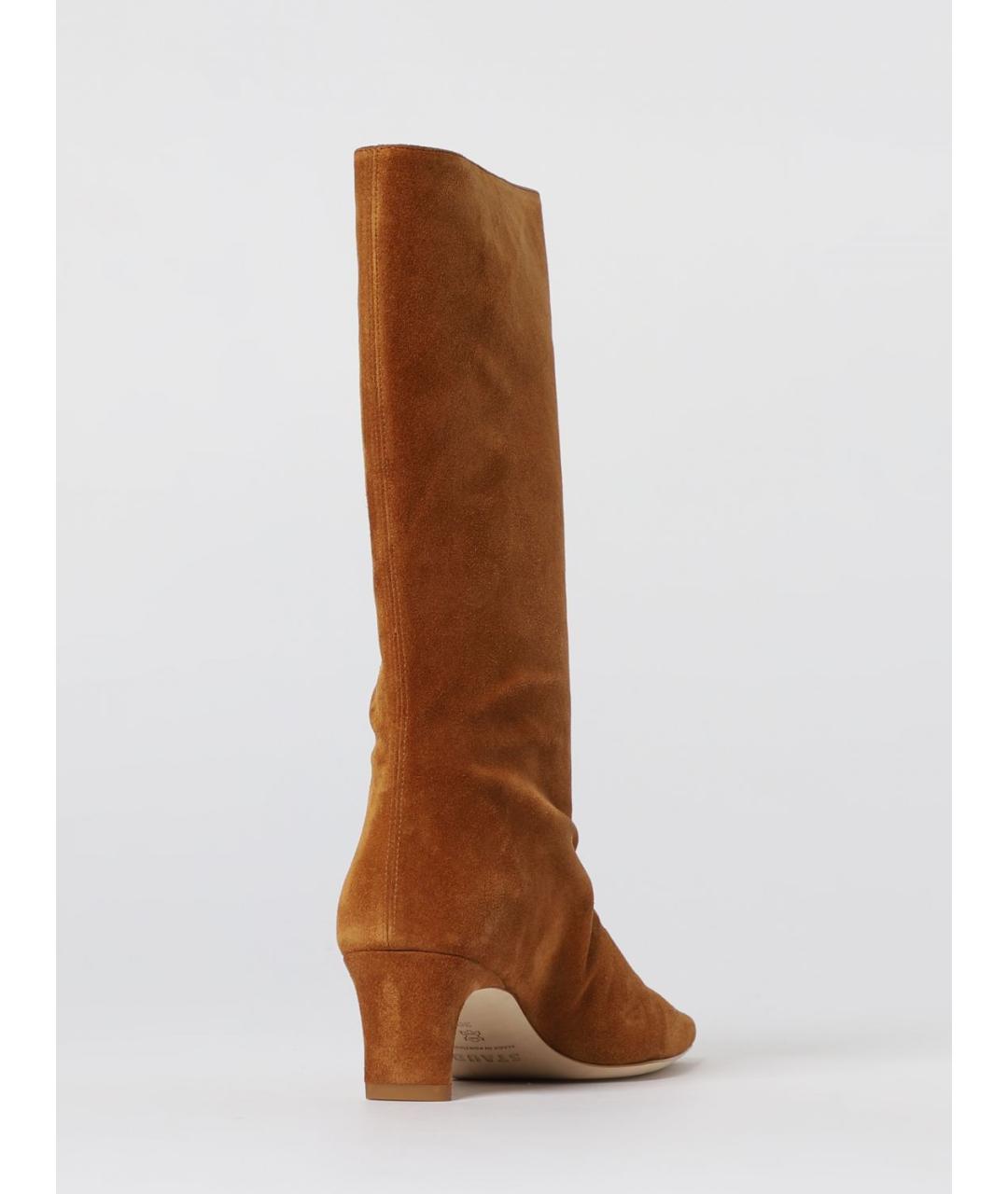 STAUD Коричневые кожаные сапоги, фото 3