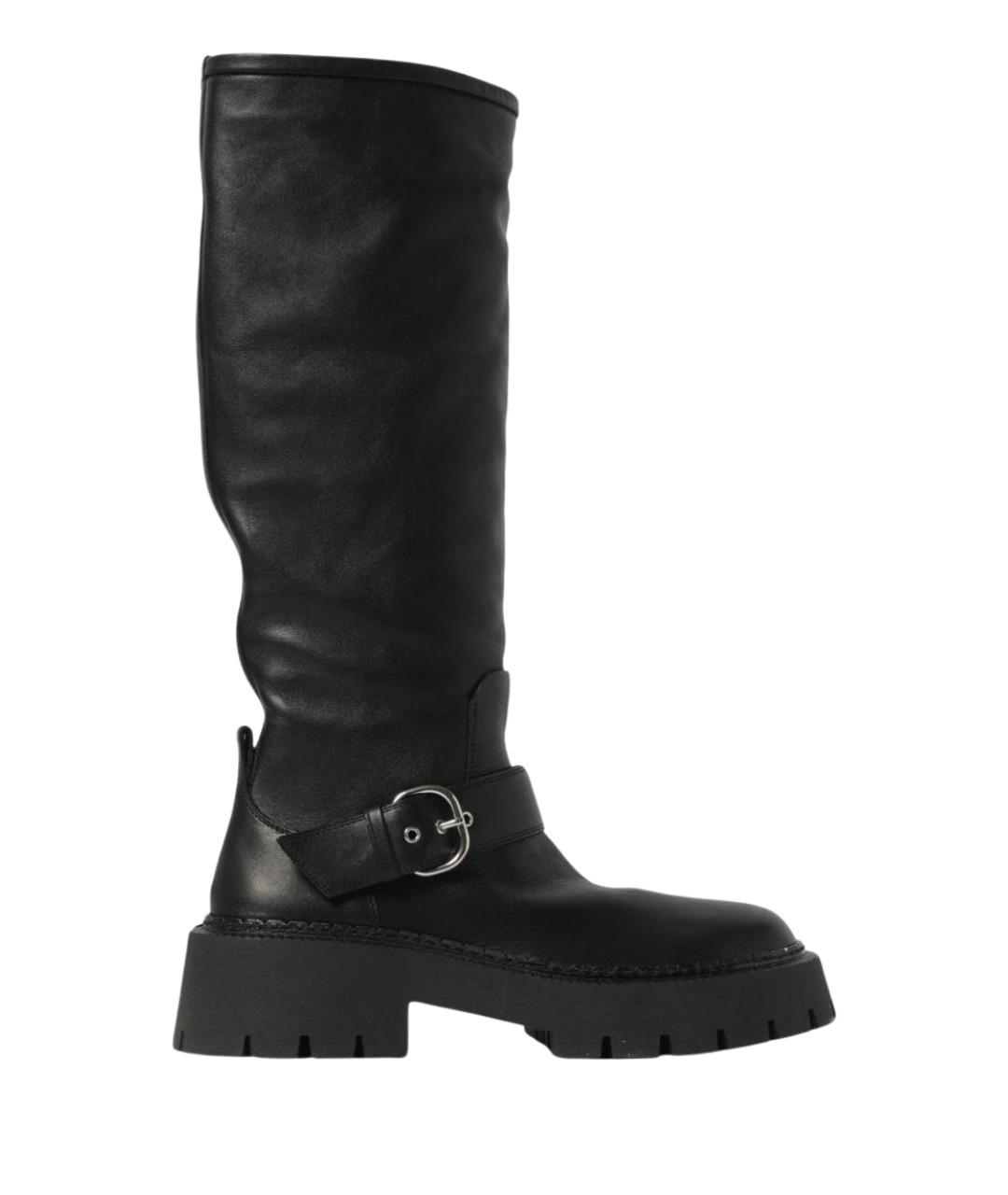 VIC MATIE Черные кожаные сапоги, фото 1