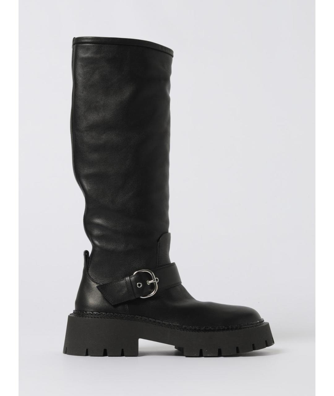 VIC MATIE Черные кожаные сапоги, фото 4