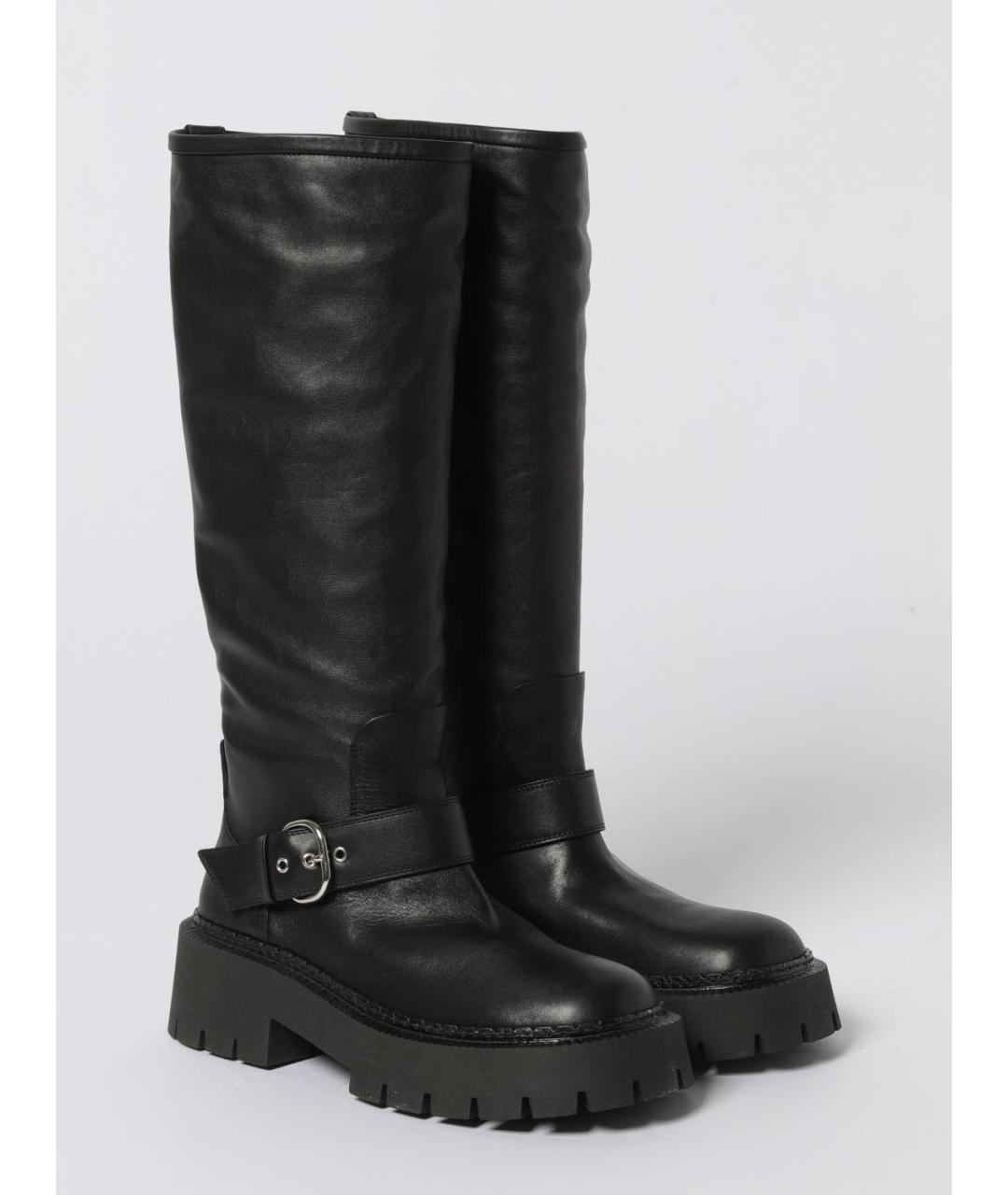 VIC MATIE Черные кожаные сапоги, фото 2