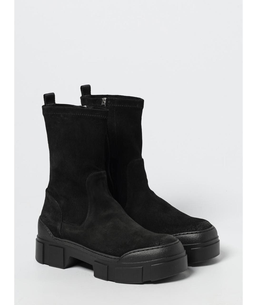 VIC MATIE Черные замшевые ботинки, фото 2