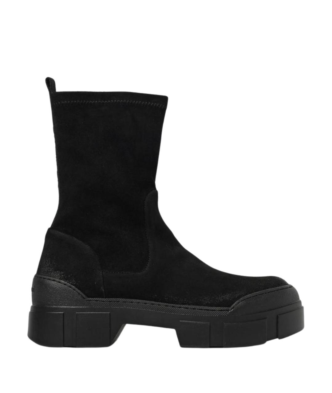 VIC MATIE Черные замшевые ботинки, фото 1