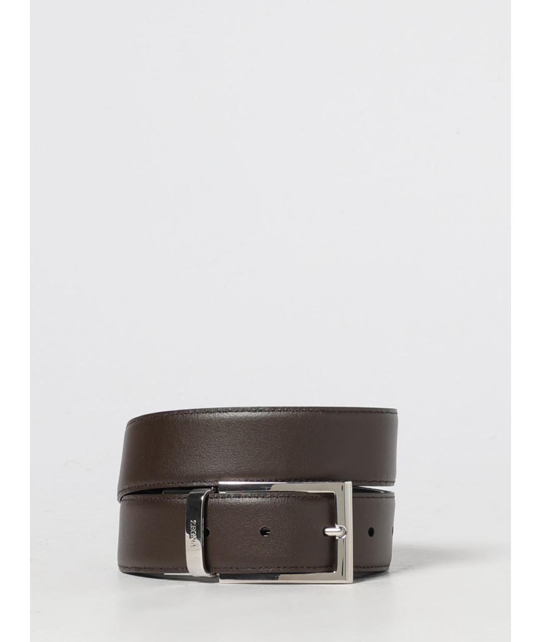 ZEGNA Черный кожаный ремень, фото 2