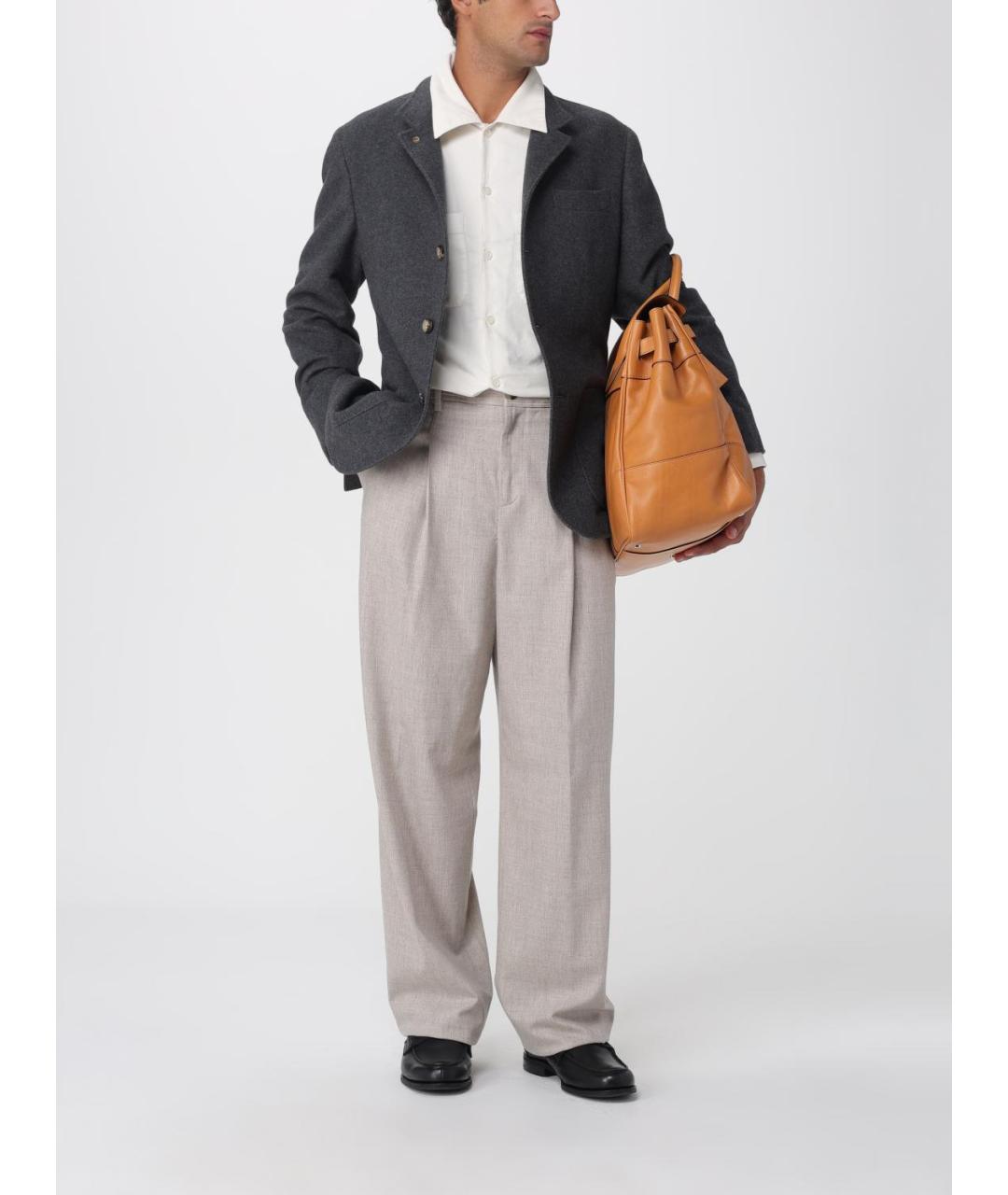 BRUNELLO CUCINELLI Белая кэжуал рубашка, фото 2