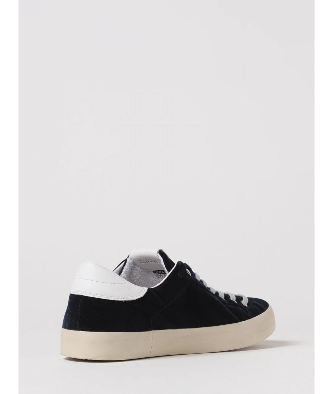 D.A.T.E. Темно-синие кожаные низкие кроссовки / кеды, фото 3