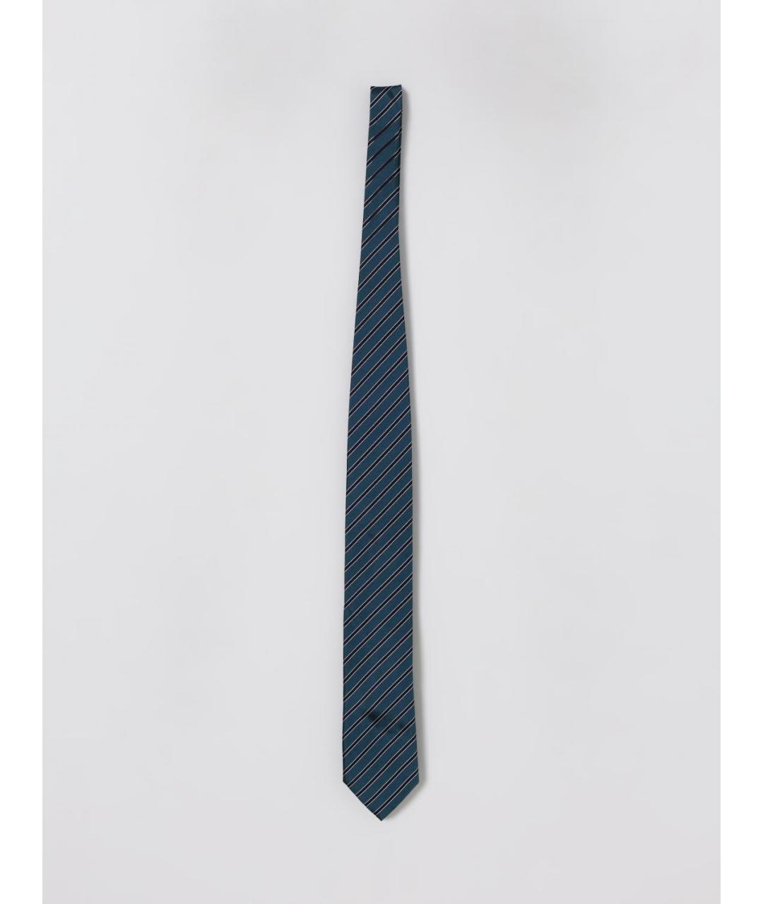 ZEGNA Зеленый шелковый галстук, фото 3