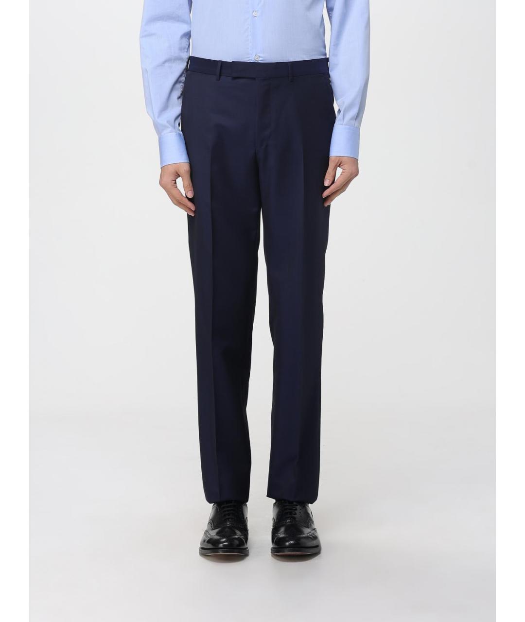 ZEGNA Темно-синий классический костюм, фото 6