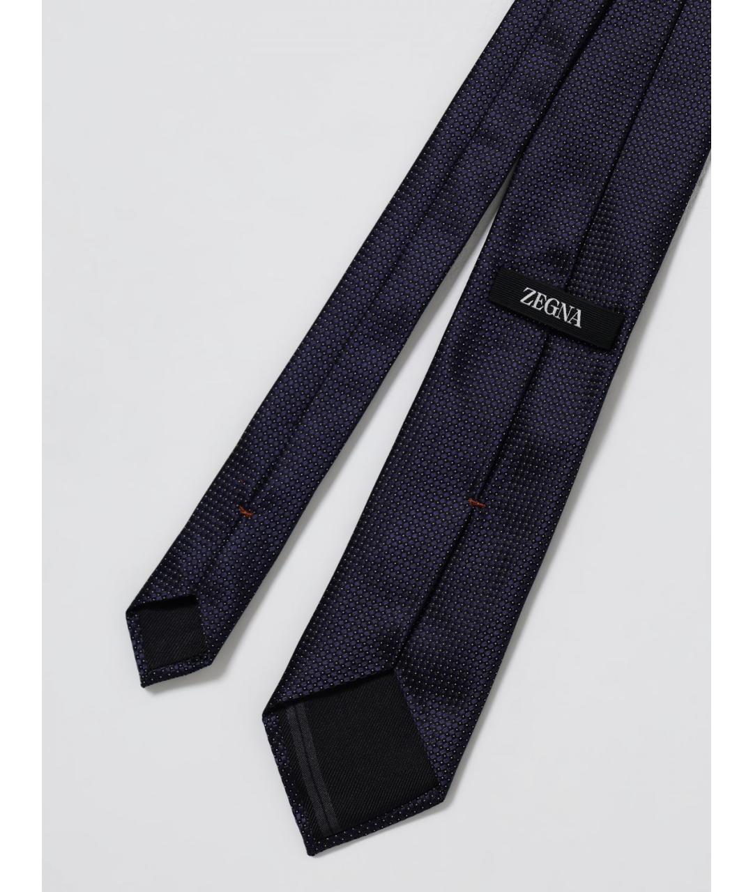 ZEGNA Синий шелковый галстук, фото 2