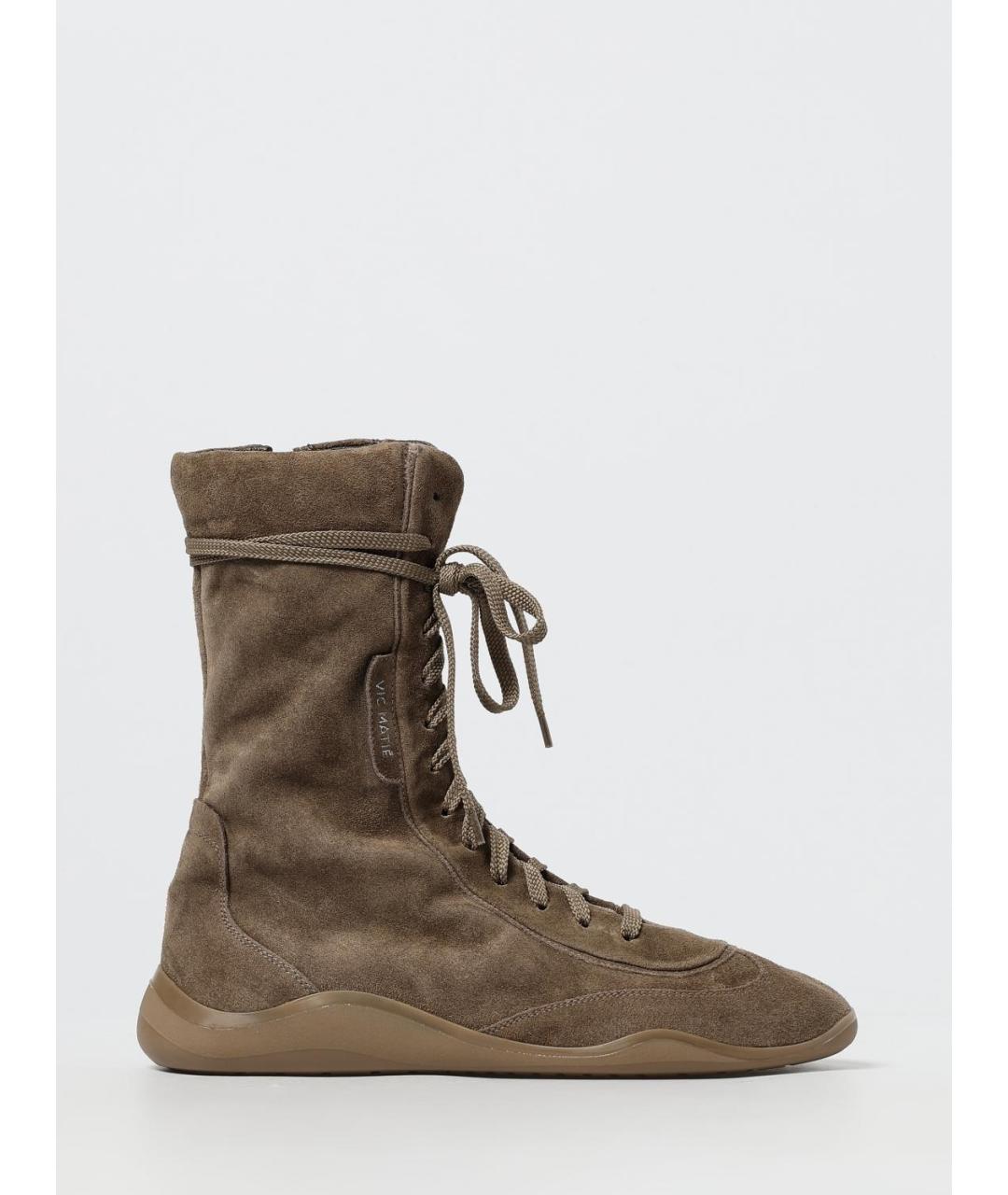 VIC MATIE Серые замшевые полусапоги, фото 4