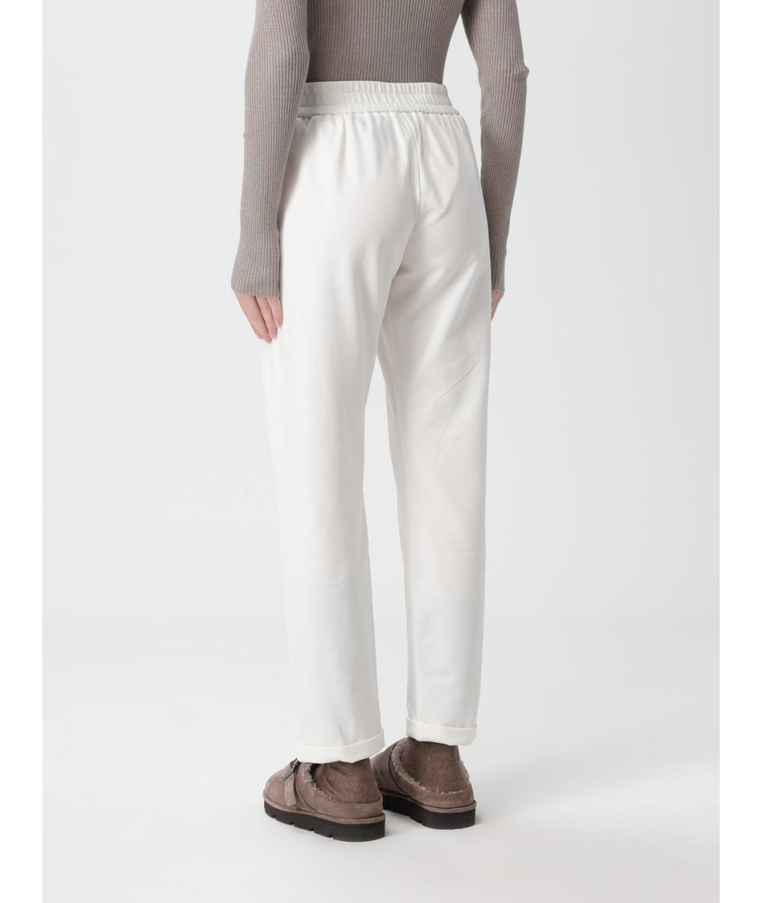 BRUNELLO CUCINELLI Бежевые хлопковые спортивные брюки и шорты, фото 4