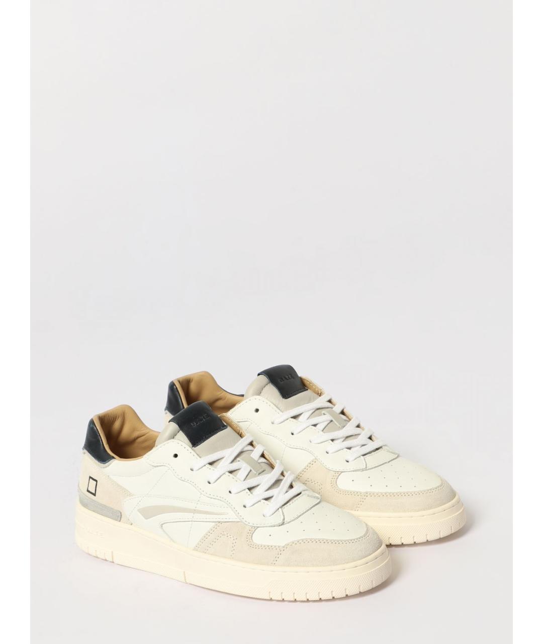 D.A.T.E. Бежевые кожаные низкие кроссовки / кеды, фото 2