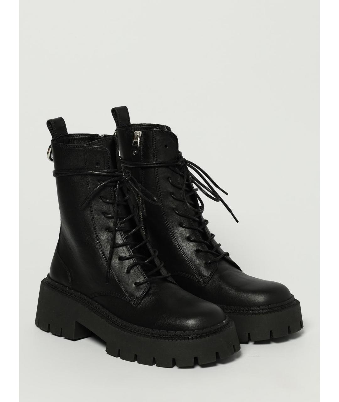 VIC MATIE Черные кожаные ботинки, фото 2
