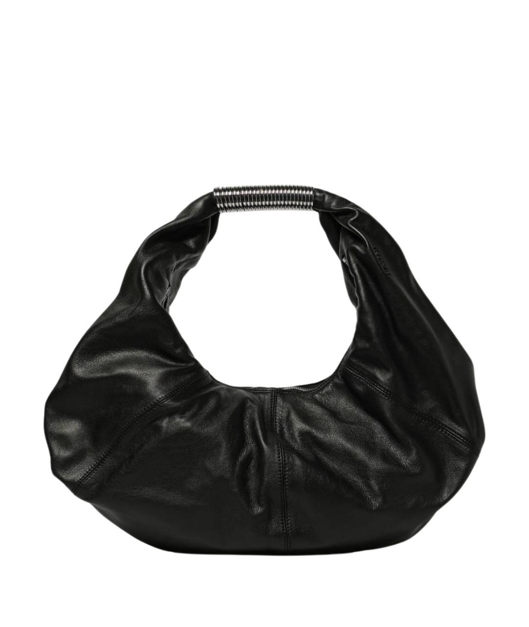 VIC MATIE Черная кожаная сумка через плечо, фото 1