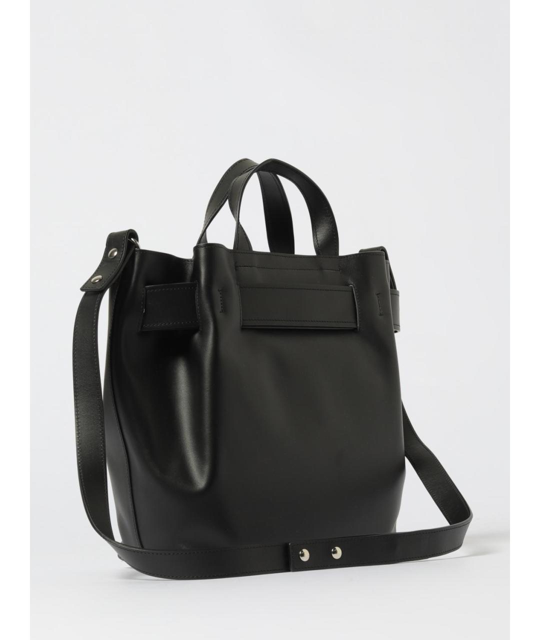 VIC MATIE Черная кожаная сумка тоут, фото 2