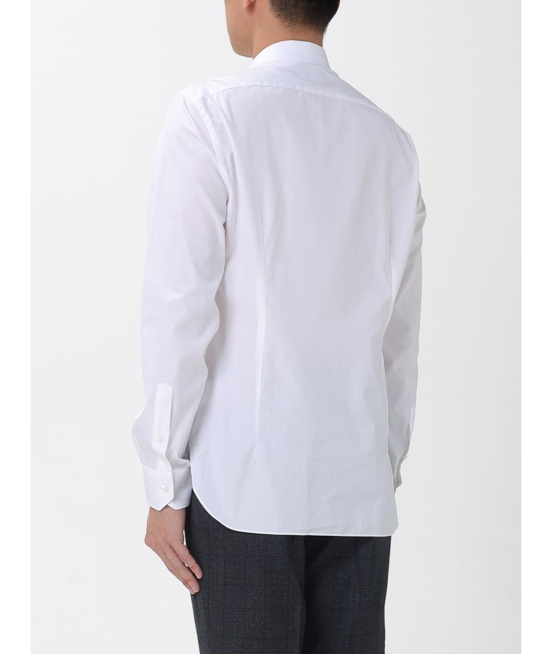 ZEGNA Белая хлопковая классическая рубашка, фото 3