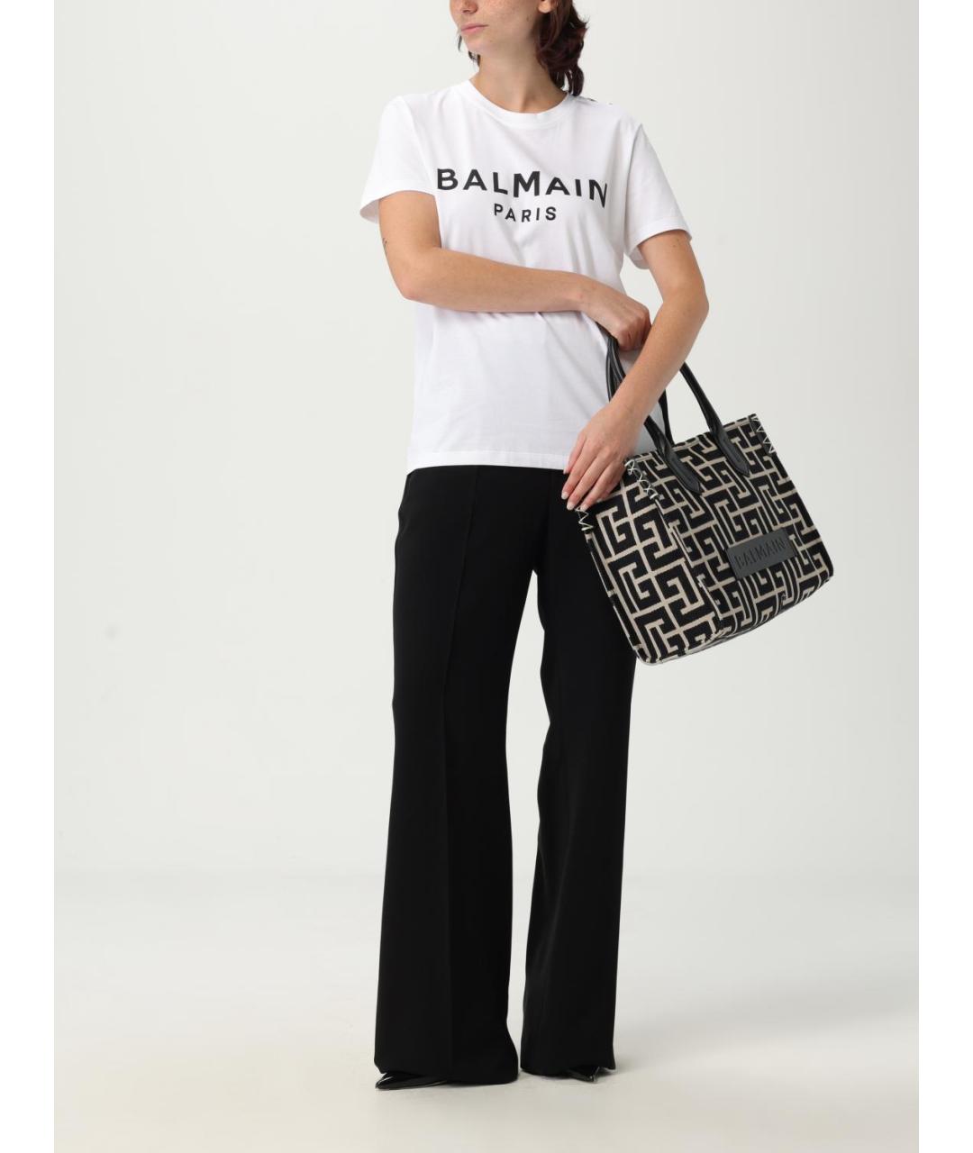 BALMAIN Белая хлопковая футболка, фото 2