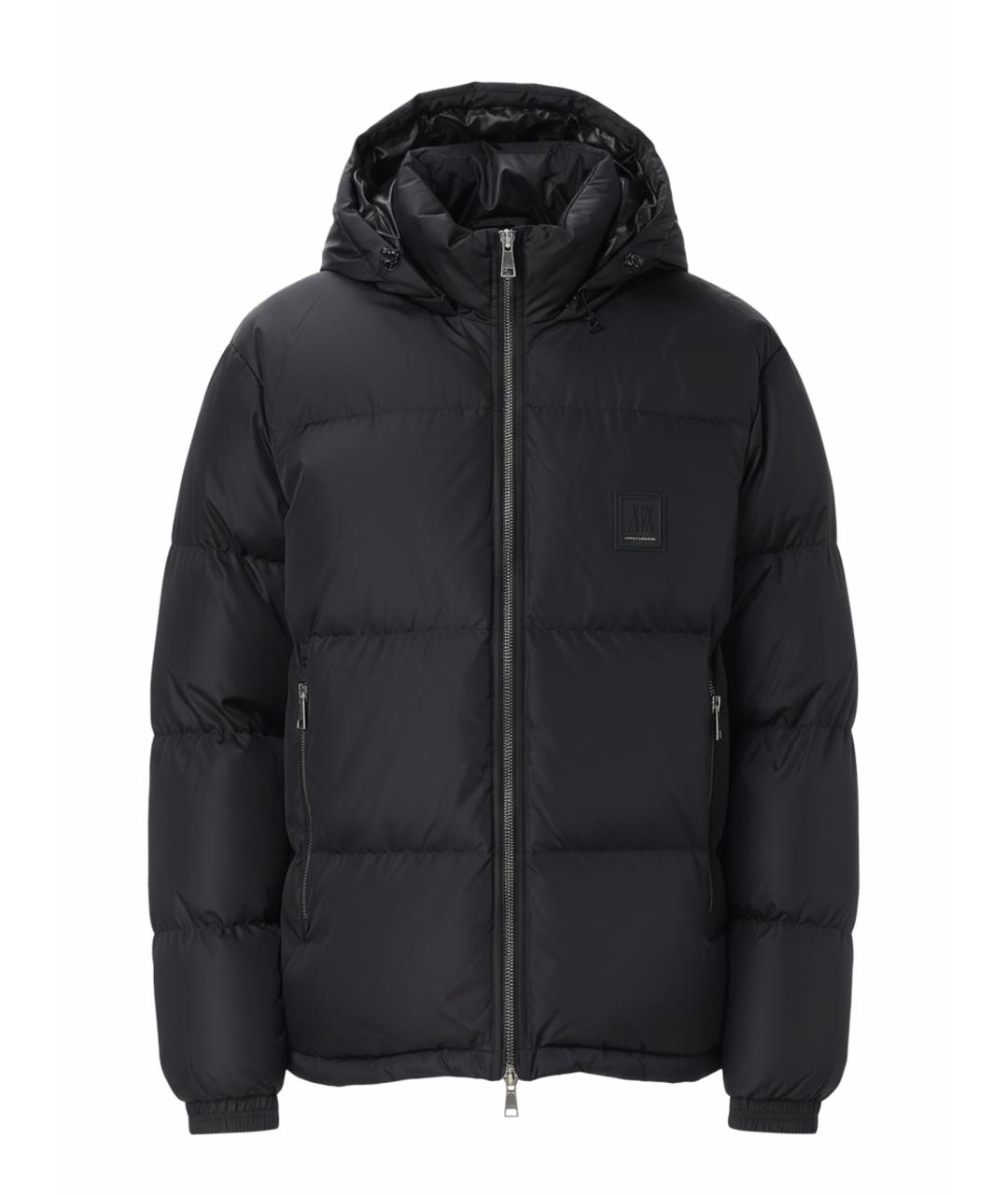 ARMANI EXCHANGE Черный полиамидовый пуховик, фото 1