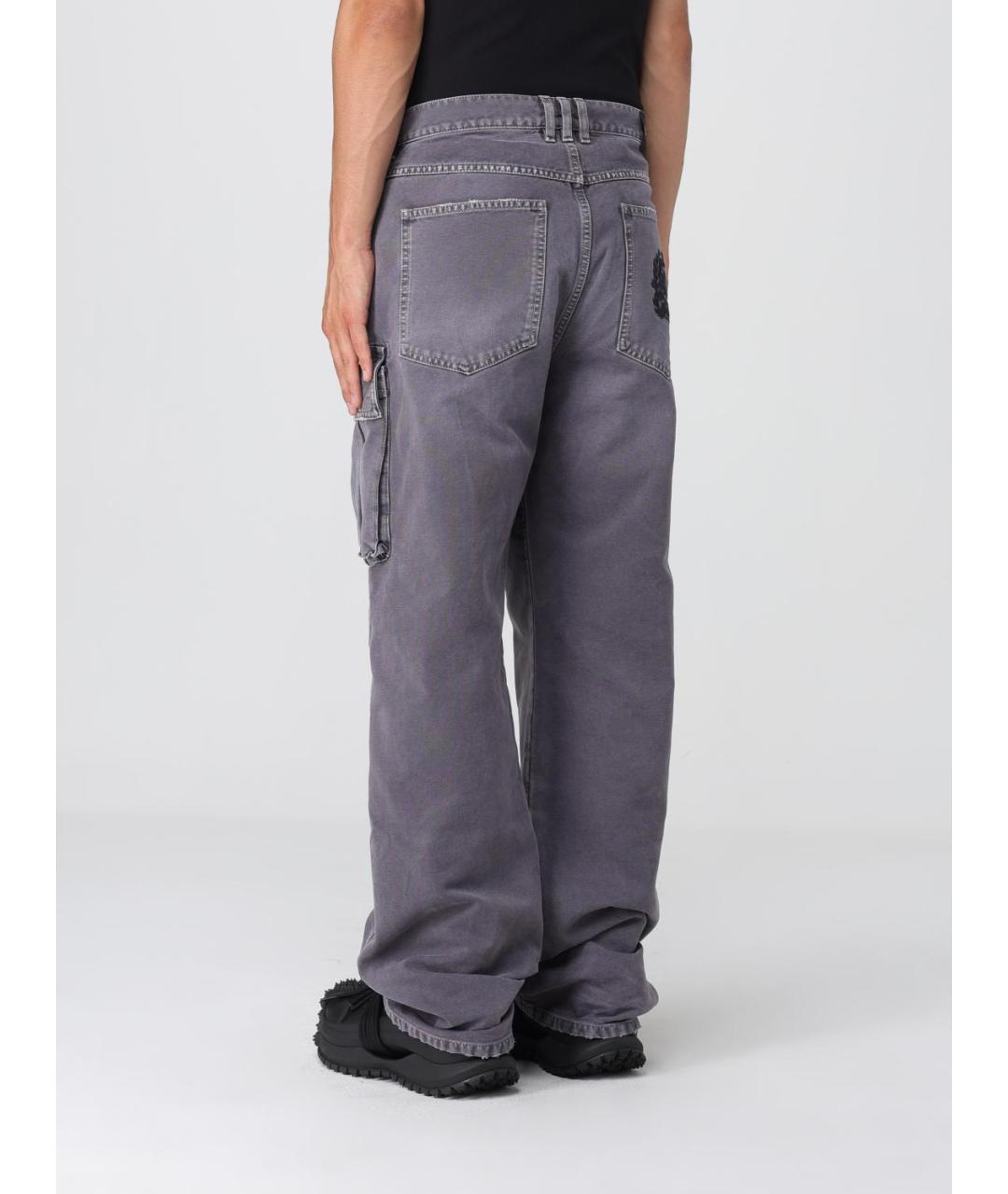 BALMAIN Серые хлопковые прямые джинсы, фото 3