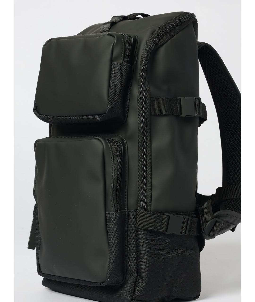 RAINS Черный синтетический рюкзак, фото 3