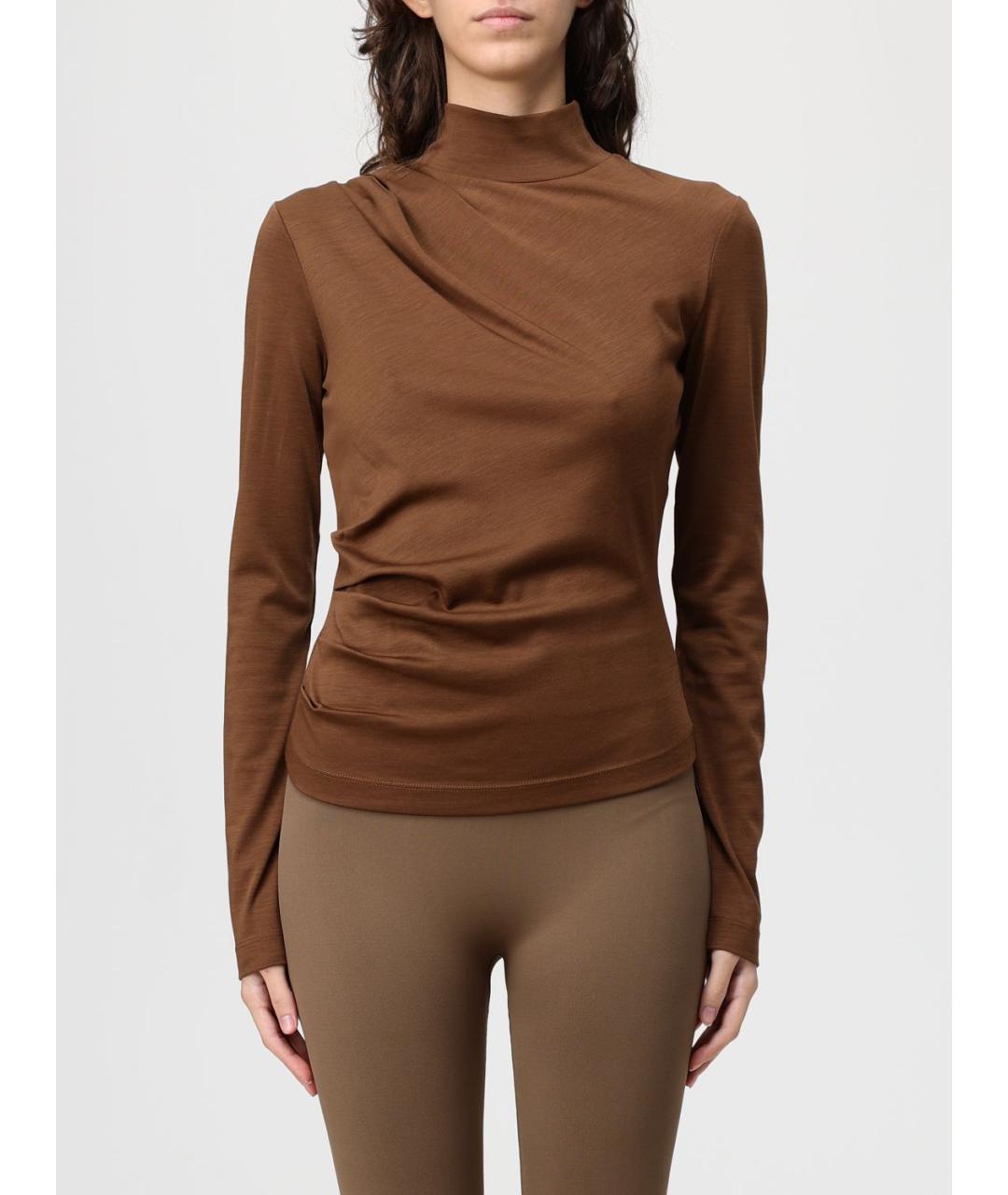 MAX MARA Коричневая водолазка, фото 6