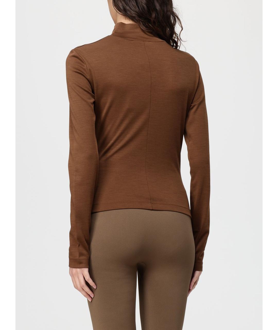 MAX MARA Коричневая водолазка, фото 3