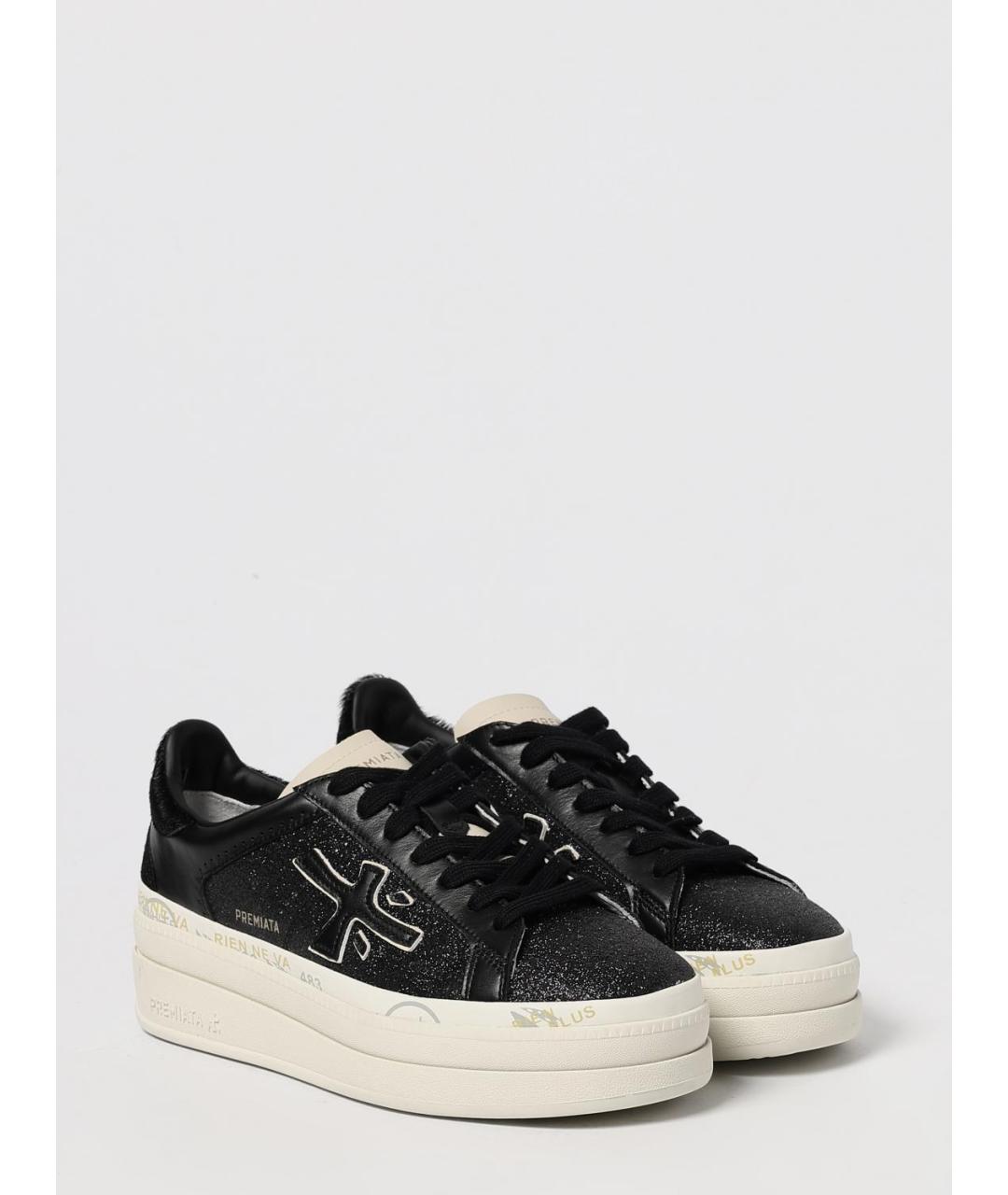 PREMIATA Черные кожаные кеды, фото 2