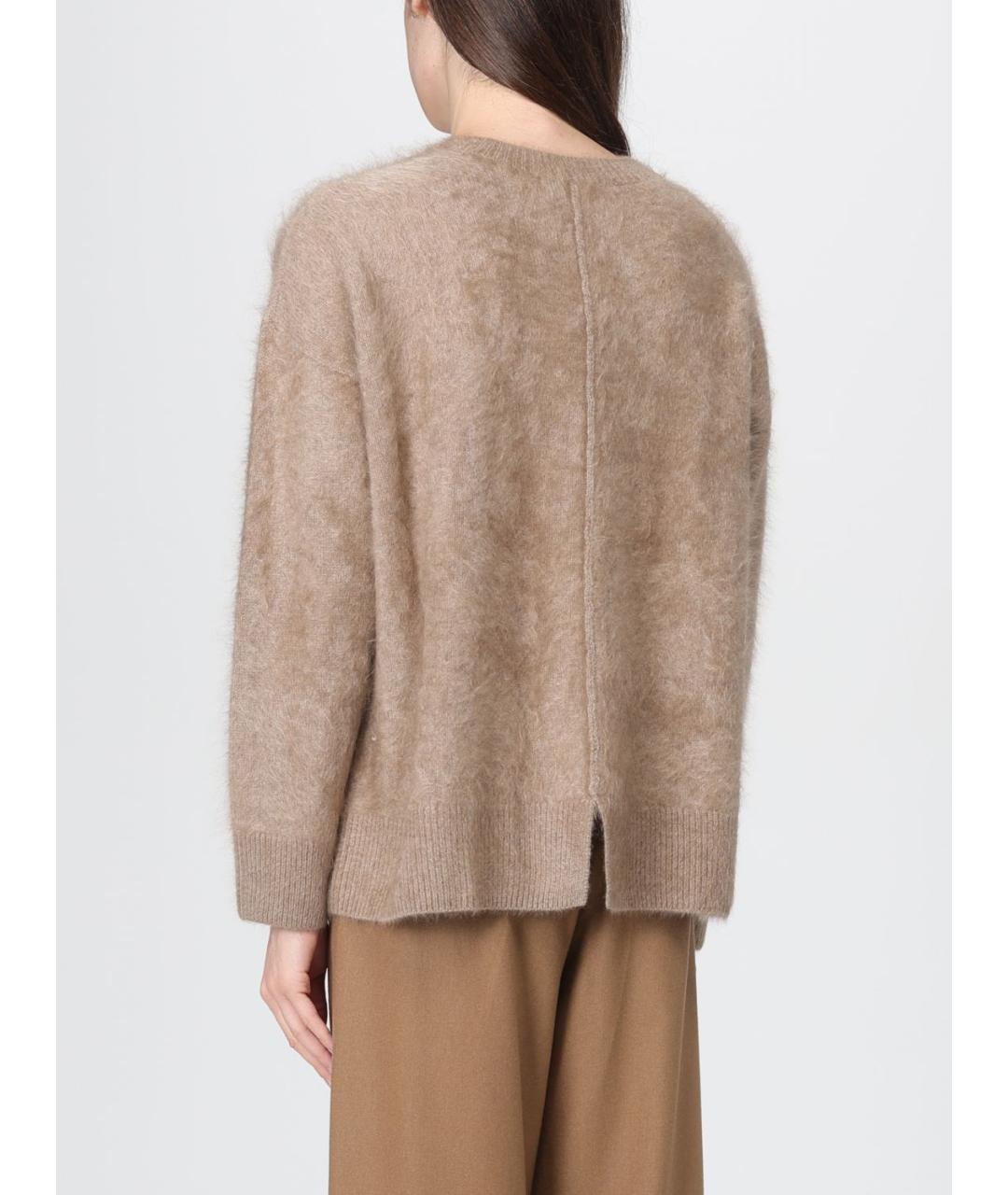 'S MAX MARA Бежевый кашемировый джемпер / свитер, фото 3