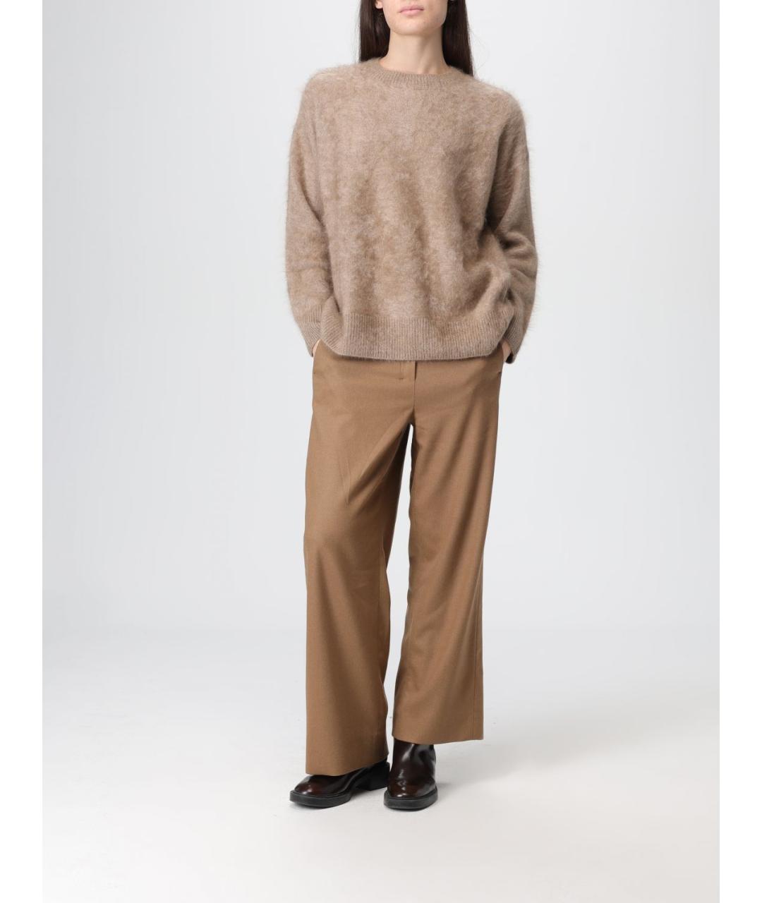 'S MAX MARA Бежевый кашемировый джемпер / свитер, фото 2