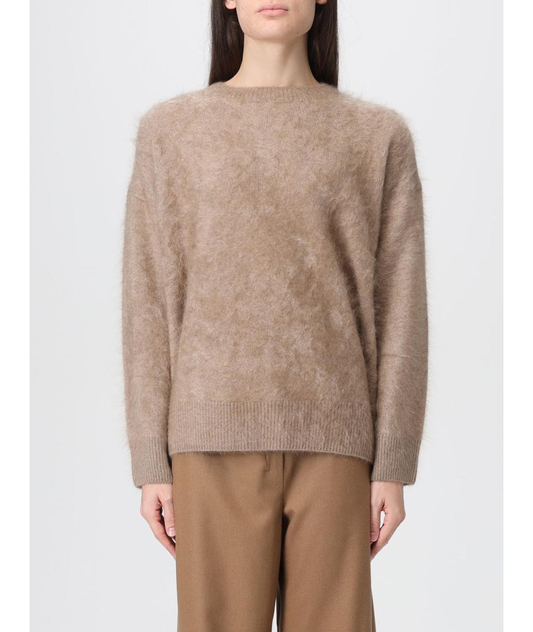 'S MAX MARA Бежевый кашемировый джемпер / свитер, фото 5