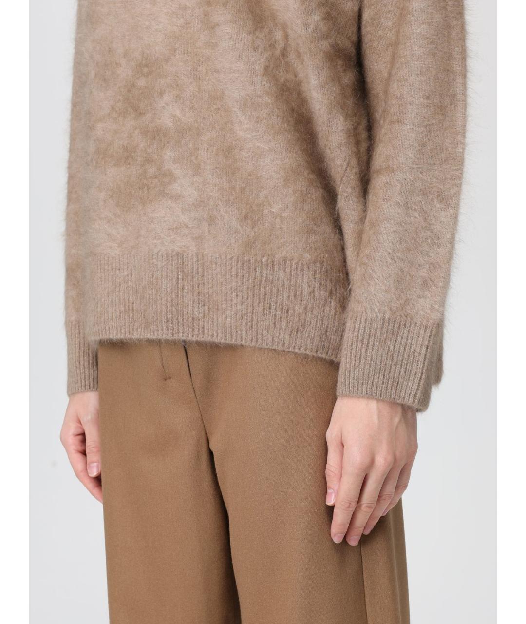 'S MAX MARA Бежевый кашемировый джемпер / свитер, фото 4